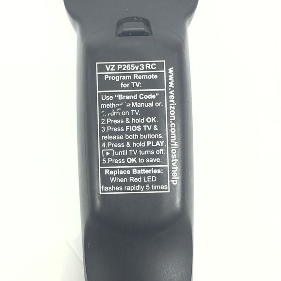 Verizon FiOS VZ P265v3 RC Replacement TV Remote Control - Picture 5 of 5